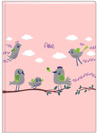 Thumbnail for Personalized Birds Journal I - Pink Background - Front View