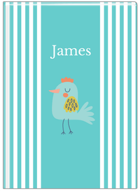 Thumbnail for Personalized Birds Journal III - Teal Background - Bird VII - Front View
