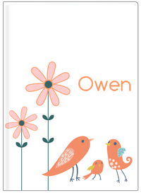 Thumbnail for Personalized Birds Journal V - White Background - Bird V - Front View