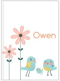 Thumbnail for Personalized Birds Journal V - White Background - Bird X - Front View