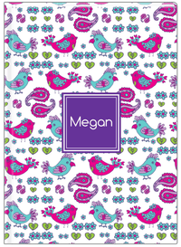 Thumbnail for Personalized Birds Journal VII - White Background - Square Nameplate - Front View