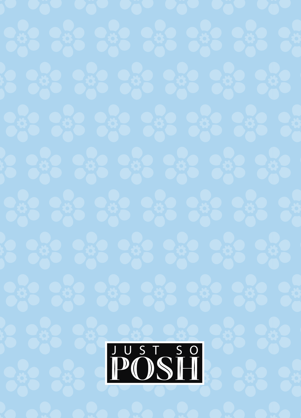 Personalized Birds Journal IX - Blue Background - Back View