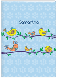 Thumbnail for Personalized Birds Journal IX - Blue Background - Front View