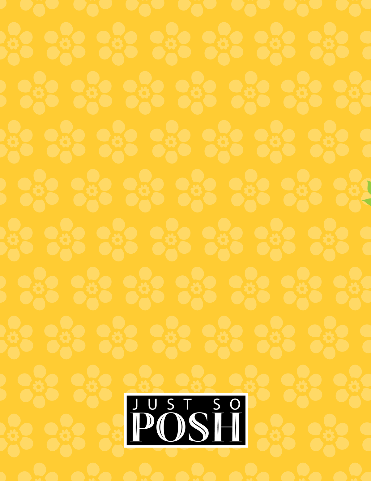 Personalized Birds Notebook IX - Yellow Background - Back View