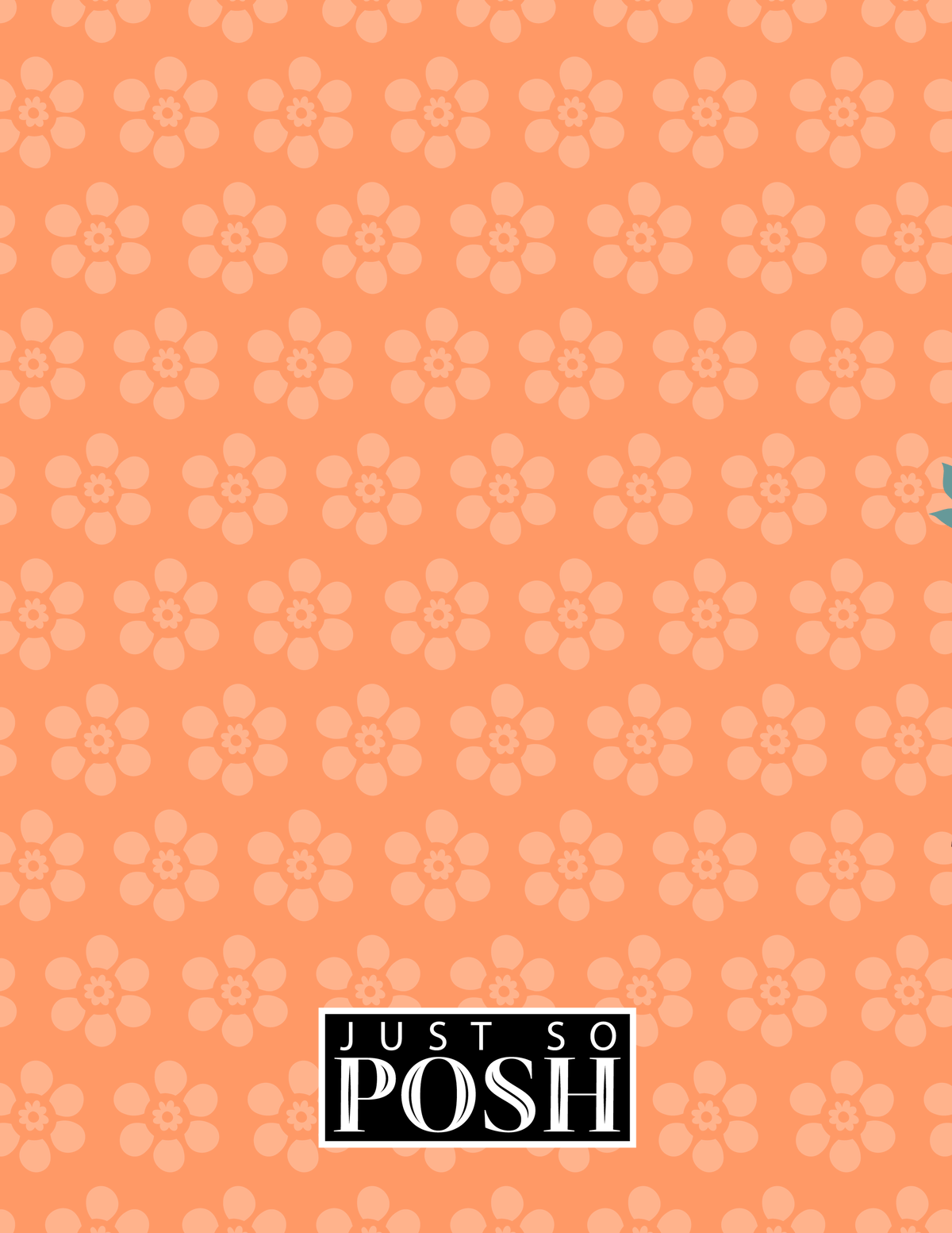 Personalized Birds Notebook IX - Orange Background - Back View