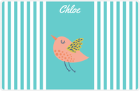 Thumbnail for Personalized Birds Placemat III - Teal Background - Bird IV -  View