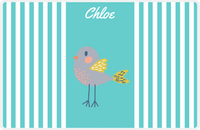 Thumbnail for Personalized Birds Placemat III - Teal Background - Bird X -  View
