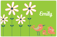 Thumbnail for Personalized Birds Placemat V - Green Background - Bird I -  View
