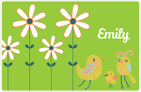 Thumbnail for Personalized Birds Placemat V - Green Background - Bird IV -  View