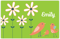 Thumbnail for Personalized Birds Placemat V - Green Background - Bird V -  View