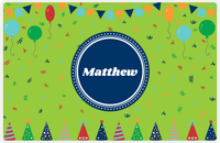 Thumbnail for Personalized Birthday Placemat V - Party Hats - Circle Nameplate -  View