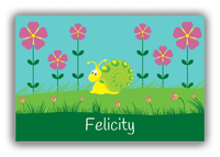 Thumbnail for Personalized Bugs Canvas Wrap & Photo Print VI - Teal Background - Snail - Front View