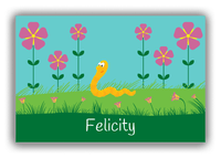 Thumbnail for Personalized Bugs Canvas Wrap & Photo Print VI - Teal Background - Worm - Front View