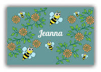 Thumbnail for Personalized Bugs Canvas Wrap & Photo Print X - Teal Background - Hornets - Front View
