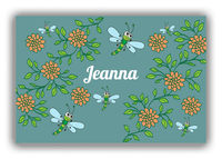 Thumbnail for Personalized Bugs Canvas Wrap & Photo Print X - Teal Background - Dragonflies - Front View