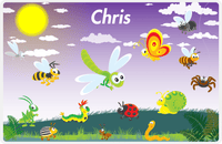 Thumbnail for Personalized Bugs Placemat III - Purple Background -  View