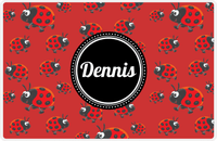 Thumbnail for Personalized Bugs Placemat IV - Red Background - Ladybugs -  View