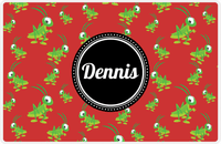 Thumbnail for Personalized Bugs Placemat IV - Red Background - Grasshoppers -  View
