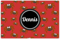 Thumbnail for Personalized Bugs Placemat IV - Red Background - Spiders -  View