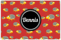 Thumbnail for Personalized Bugs Placemat IV - Red Background - Beetles -  View