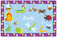 Thumbnail for Personalized Bugs Placemat V - Blue Background -  View