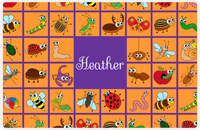 Thumbnail for Personalized Bugs Placemat VII - Orange Squares -  View