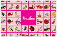 Thumbnail for Personalized Bugs Placemat VII - Pink Squares -  View