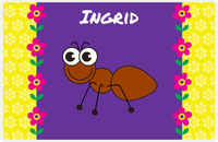 Thumbnail for Personalized Bugs Placemat VIII - Purple Background - Ant -  View