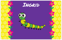 Thumbnail for Personalized Bugs Placemat VIII - Purple Background - Millipede -  View