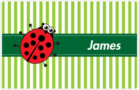 Thumbnail for Personalized Bugs Placemat IX - Green Background - Ladybug -  View