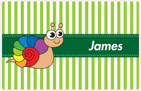 Thumbnail for Personalized Bugs Placemat IX - Green Background - Snail -  View