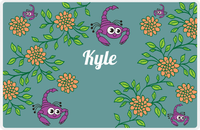 Thumbnail for Personalized Bugs Placemat X - Teal Background - Scorpion -  View