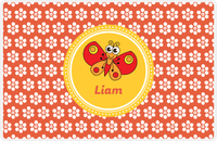 Thumbnail for Personalized Bugs Placemat XI - Orange Background - Butterfly -  View