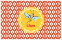 Thumbnail for Personalized Bugs Placemat XI - Orange Background - Dragonfly -  View