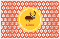 Thumbnail for Personalized Bugs Placemat XI - Orange Background - Beetle II -  View