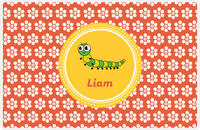 Thumbnail for Personalized Bugs Placemat XI - Orange Background - Millipede -  View