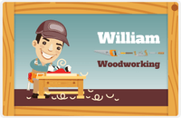Thumbnail for Personalized Builder Tools Placemat VII - Woodworking - Asian Boy -  View