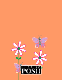 Thumbnail for Personalized Butterfly Notebook V - Orange Background - Pink Butterflies I - Back View