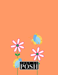 Thumbnail for Personalized Butterfly Notebook V - Orange Background - Blue Butterflies II - Back View