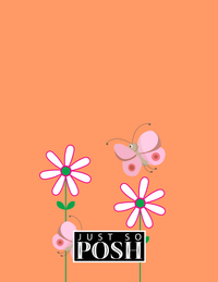 Thumbnail for Personalized Butterfly Notebook V - Orange Background - Pink Butterflies II - Back View
