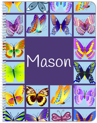 Thumbnail for Personalized Butterfly Notebook VII - Purple Background - Front View