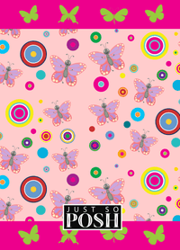 Thumbnail for Personalized Butterfly Journal IV - Pink Background - Pink Butterflies I - Back View