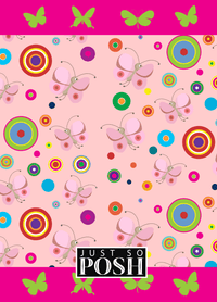 Thumbnail for Personalized Butterfly Journal IV - Pink Background - Pink Butterflies II - Back View