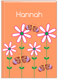 Thumbnail for Personalized Butterfly Journal V - Orange Background - Brown Butterflies - Front View