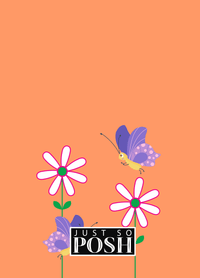 Thumbnail for Personalized Butterfly Journal V - Orange Background - Purple Butterflies I - Back View