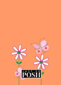 Thumbnail for Personalized Butterfly Journal V - Orange Background - Pink Butterflies II - Back View