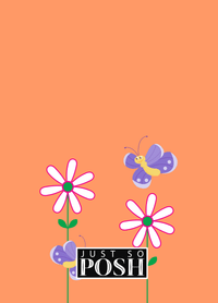 Thumbnail for Personalized Butterfly Journal V - Orange Background - Purple Butterflies II - Back View