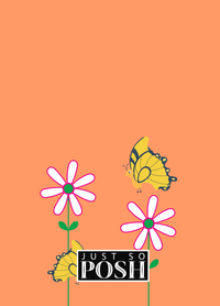 Thumbnail for Personalized Butterfly Journal V - Orange Background - Yellow Butterflies II - Back View