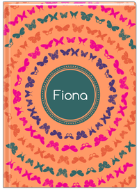 Thumbnail for Personalized Butterfly Journal VI - Orange Background - Front View