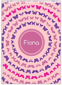 Thumbnail for Personalized Butterfly Journal VI - Pink Background - Front View